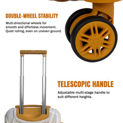 Medium Hard Shell Luggage Set of 3 (20” + 24” + 28”) – Stylish Gold Trolley Bags