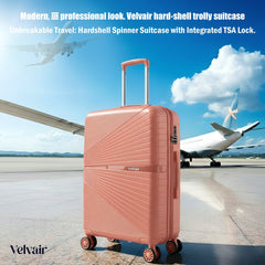 Premium 22” Hard Shell Luggage – Stylish Black Trolley Bag for Travel