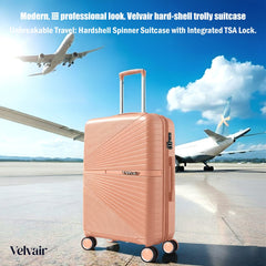 Premium 22” Hard Shell Luggage – Stylish Black Trolley Bag for Travel