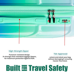 Premium 20” Hard Shell Luggage – Elegant Gold Trolley Bag