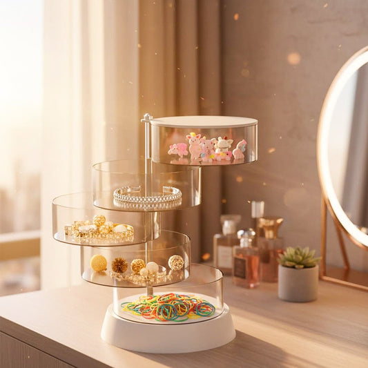 Prime Pick 5 Layers Rotating Hair Tie Accessories Organizer