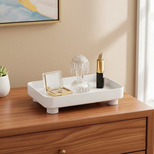 Prime Pick Rectangular Storage Tray (White)