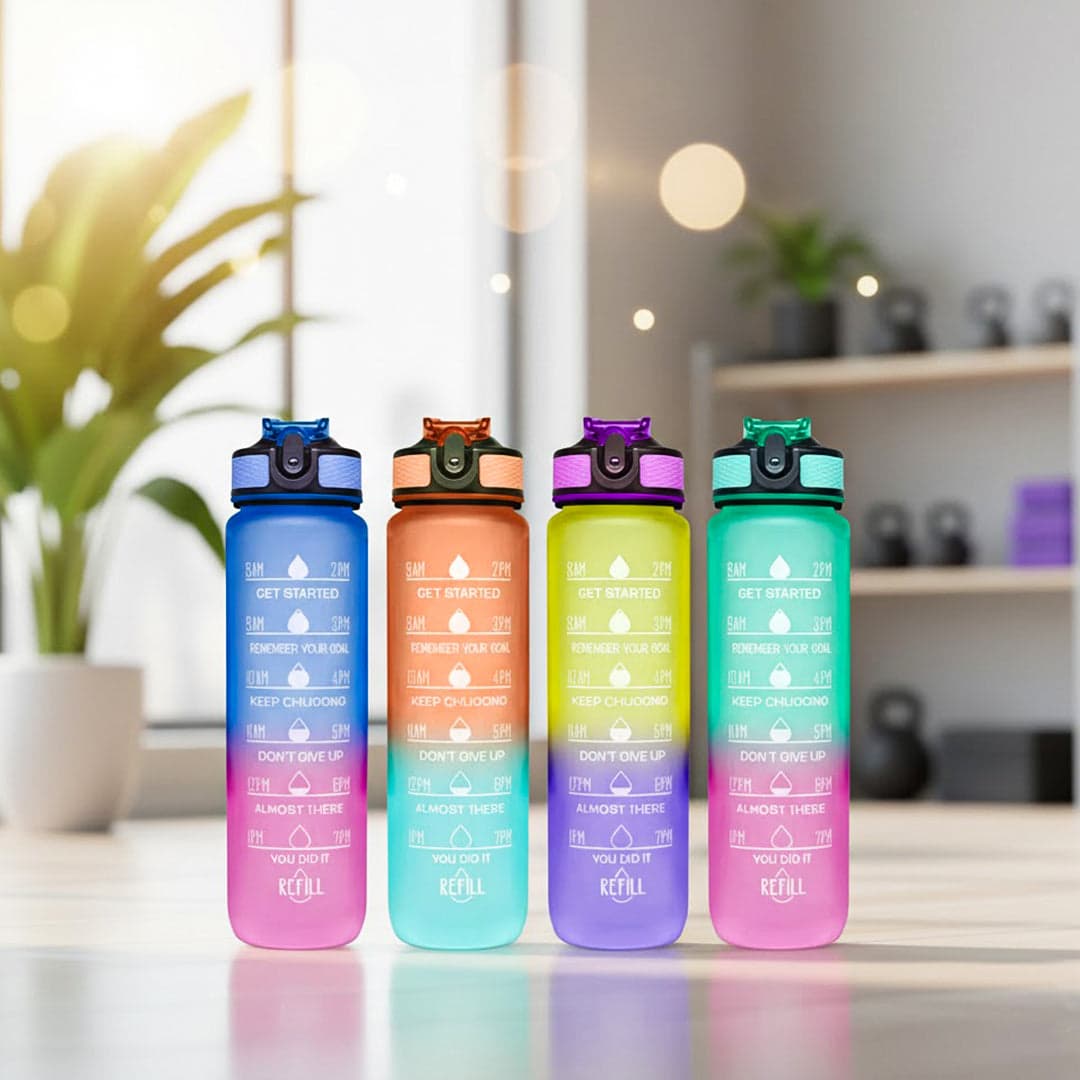 Prime Pick Motivational Water Bottle with Time Marker