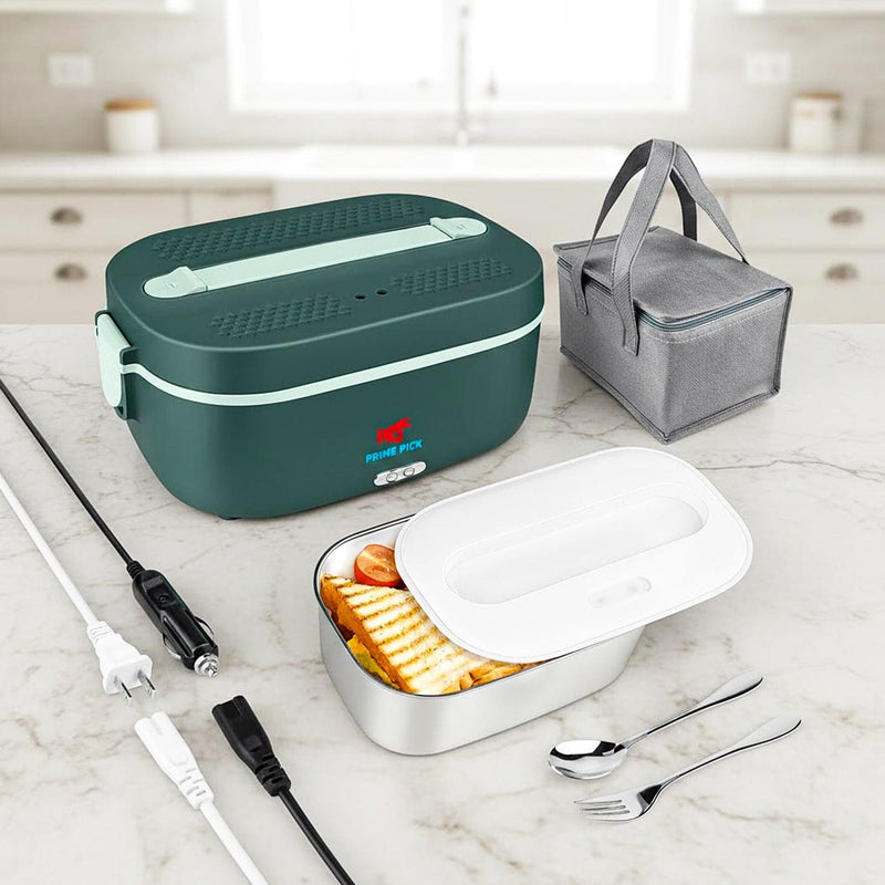 Prime Pick Electric Lunch Box 80W 1.8L 4 In1 Portable Food Warmer