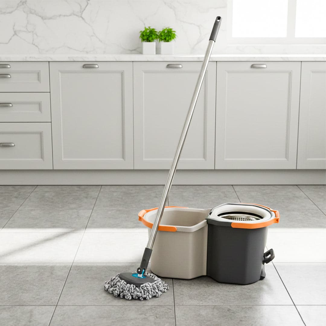 Prime Pick Twin Spin Mop With Pedal  With Triangle Mop Stand