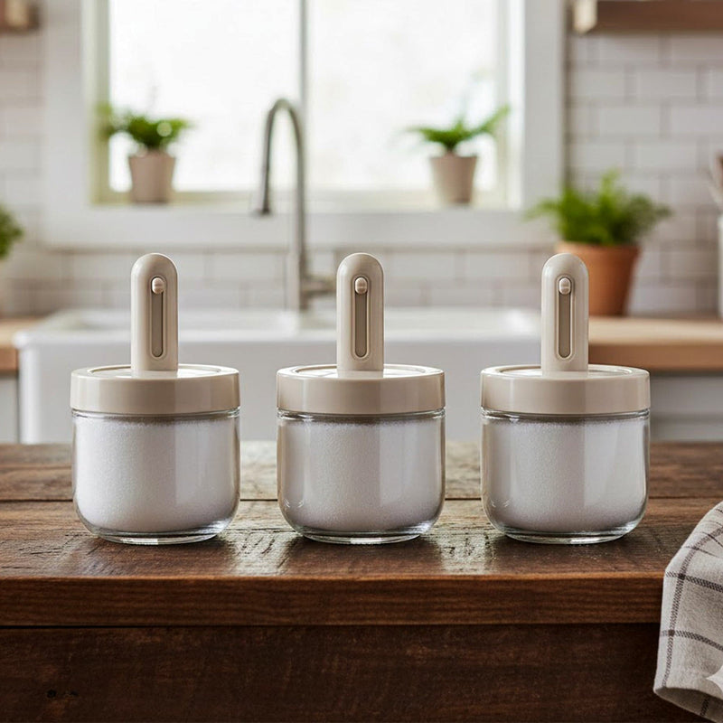 Prime Pick Flexible Spice Container – Set of 3, 300ml Each (Grey)