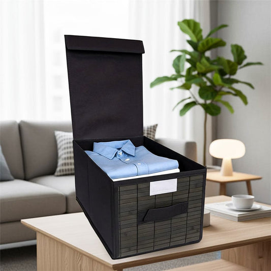 Foldable Bamboo Cloth Organizer with Handle
