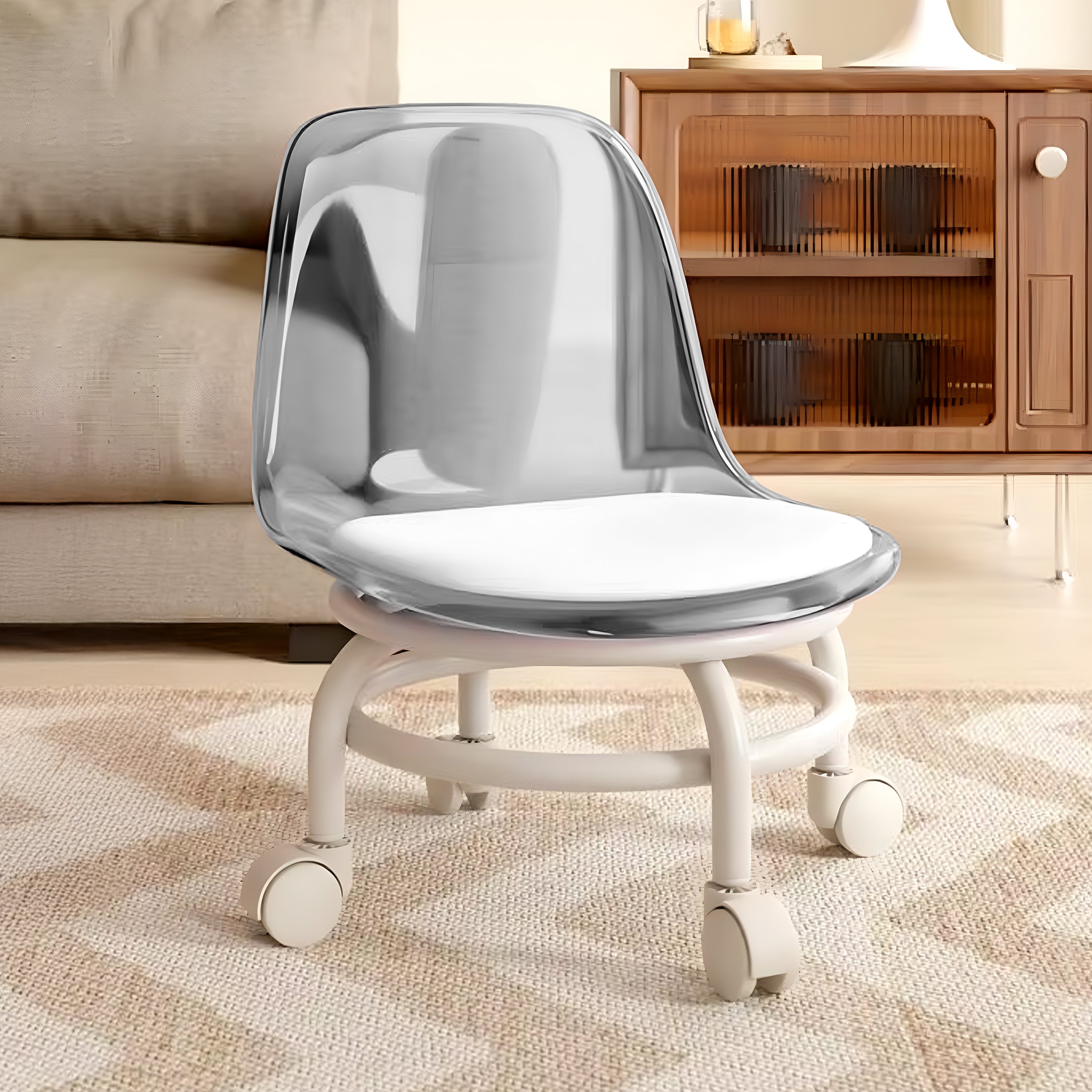 Prime Pick Acrylic 360° Rotatable Transparent Chair For Kids