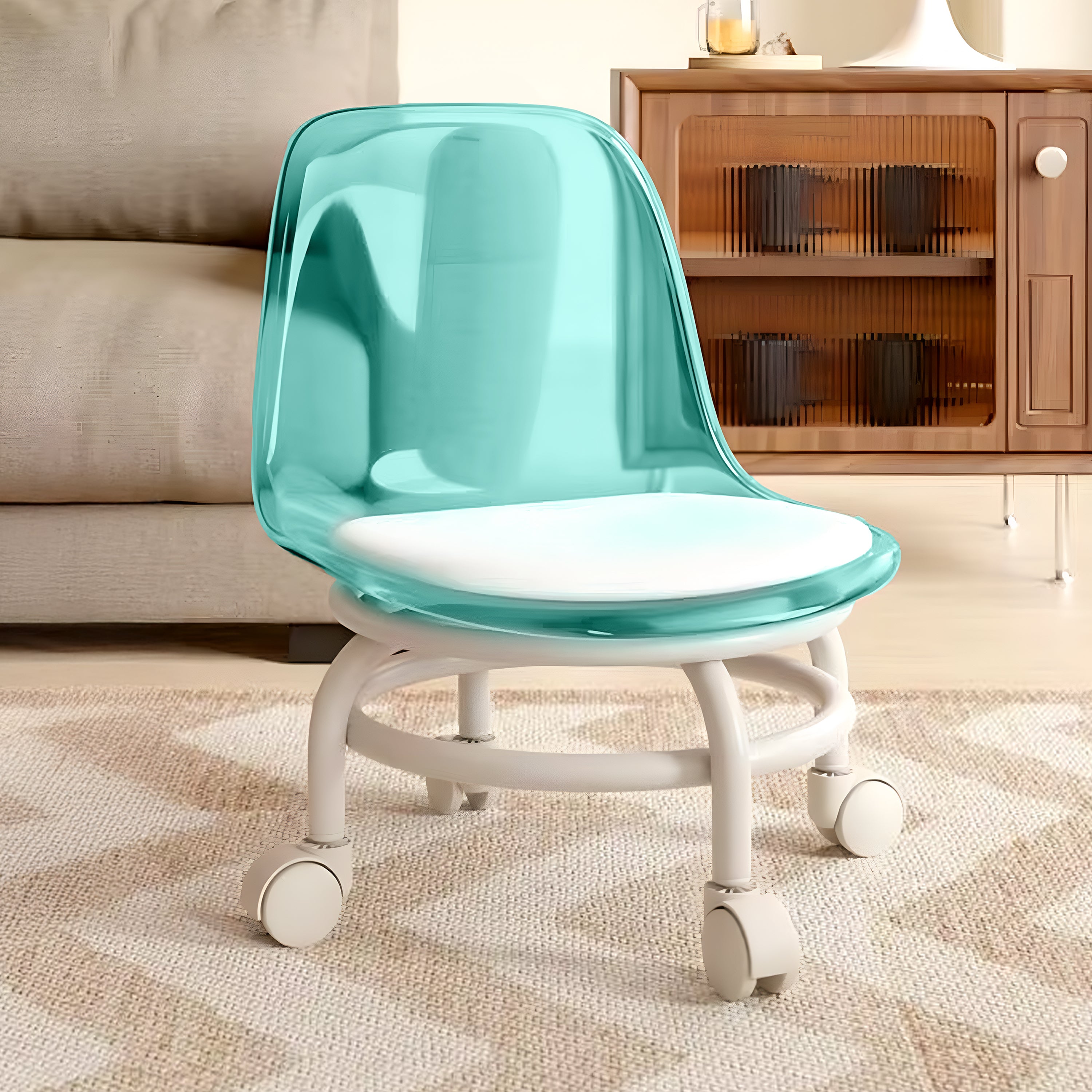 Prime Pick Acrylic 360° Rotatable Transparent Chair For Kids