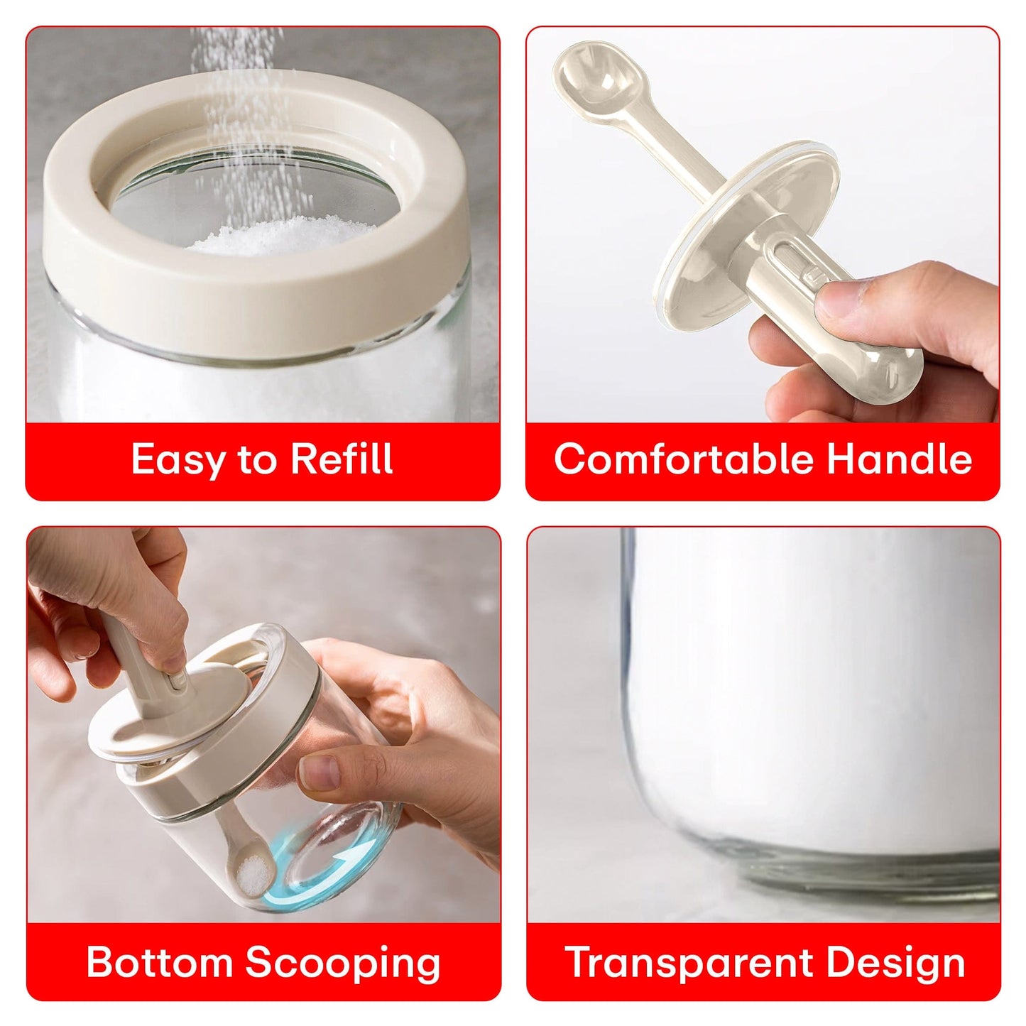 Prime Pick Flexible Spice Container – Set of 3, 300ml Each (Grey)