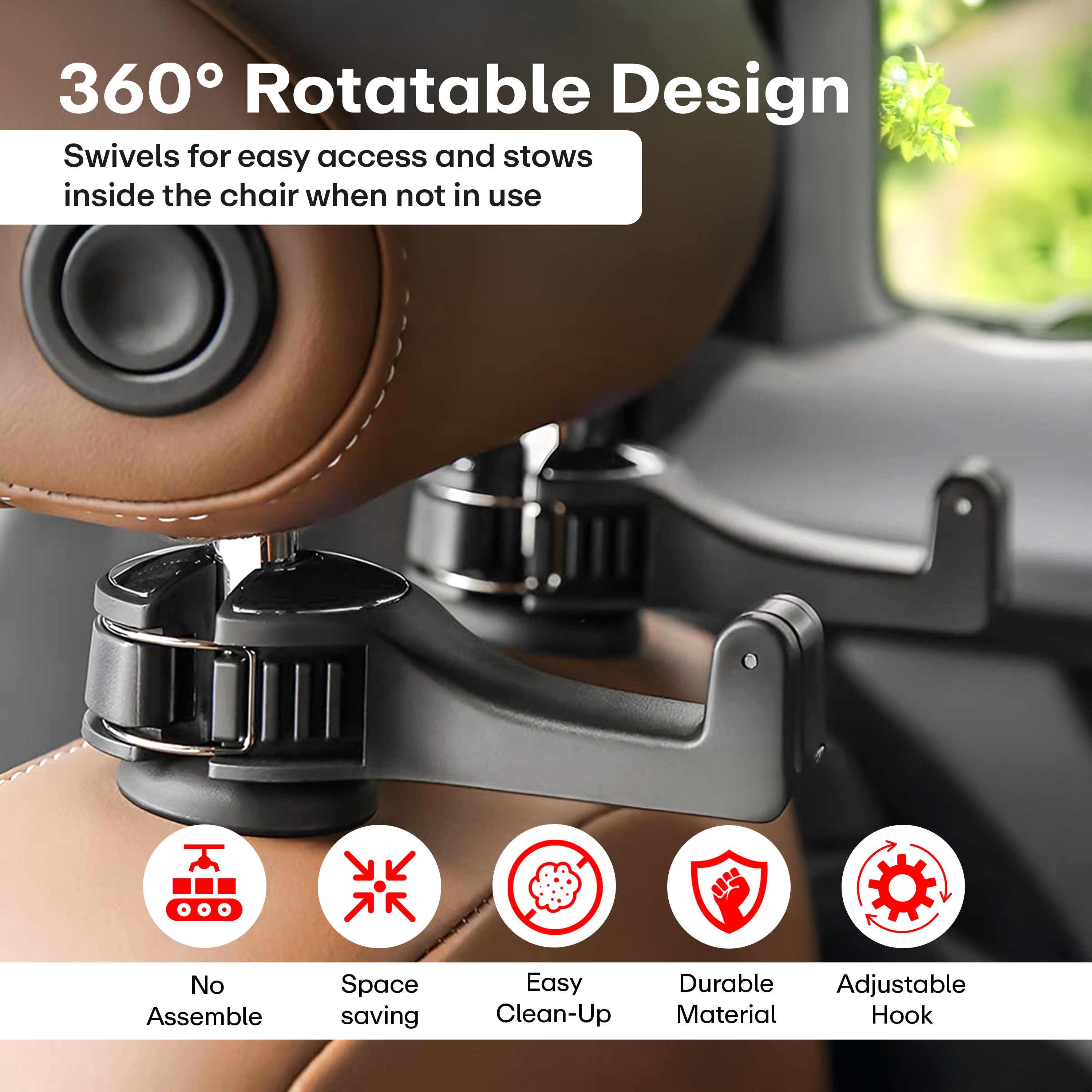 Prime Pick 2 In 1 Car Hook Mobile Phone Holder