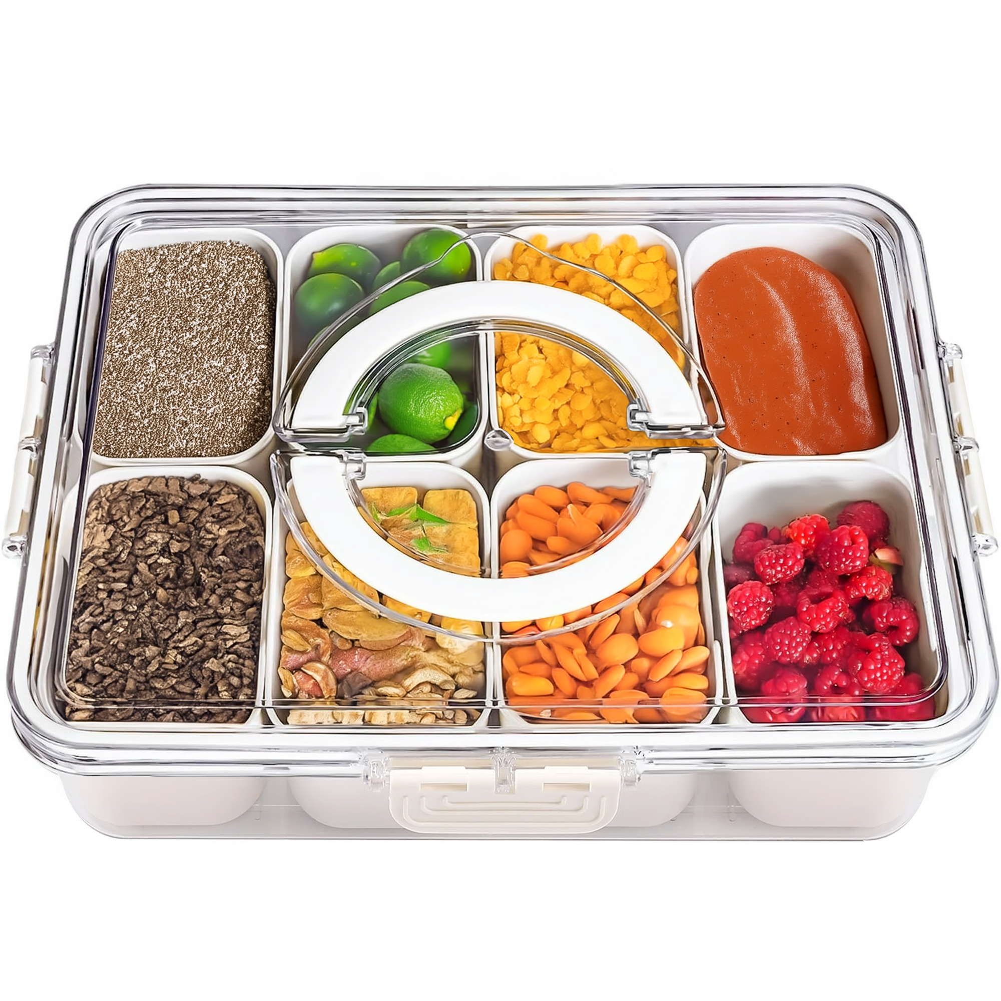 Prime Pick 8 Divider Spice Organizer Box