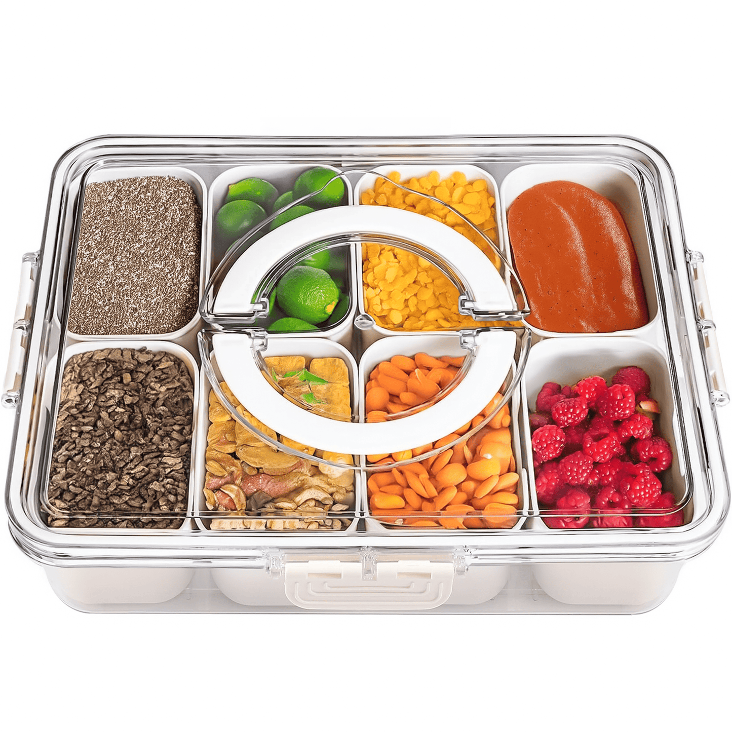 Prime Pick 8 Divider Spice Organizer Box