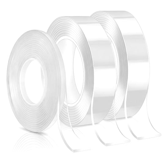 Multipurpose Double Sided Nano Tape 2MM Thickness – Strong Adhesive Reusable Tape 3M Length (1CM / 2CM / 3CM Width)