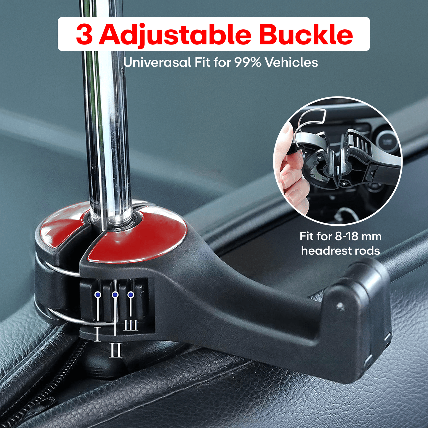 Prime Pick 2 In 1 Car Hook Mobile Phone Holder