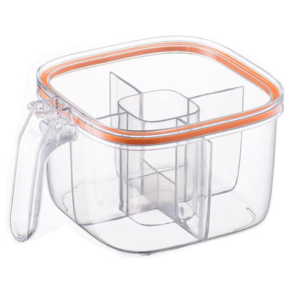 Prime Pick Multi-Grid Seasoning Box with Lid – Orange