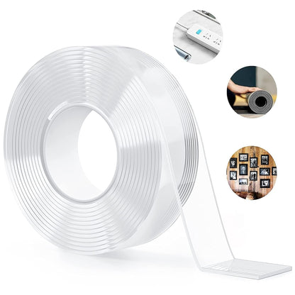 Multipurpose Double Sided Tape 1MM Thickness – Strong Adhesive Nano Tape 3M x 3CM Reusable Wall Mounting Tape