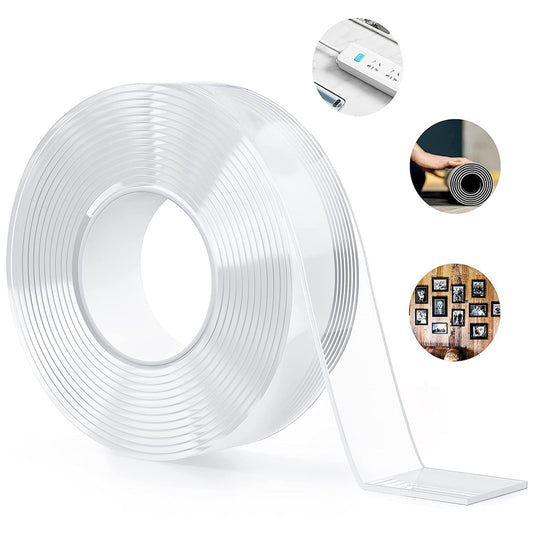 Multipurpose Double Sided Tape 1MM Thickness – Strong Adhesive Nano Tape 3M x 3CM Reusable Wall Mounting Tape