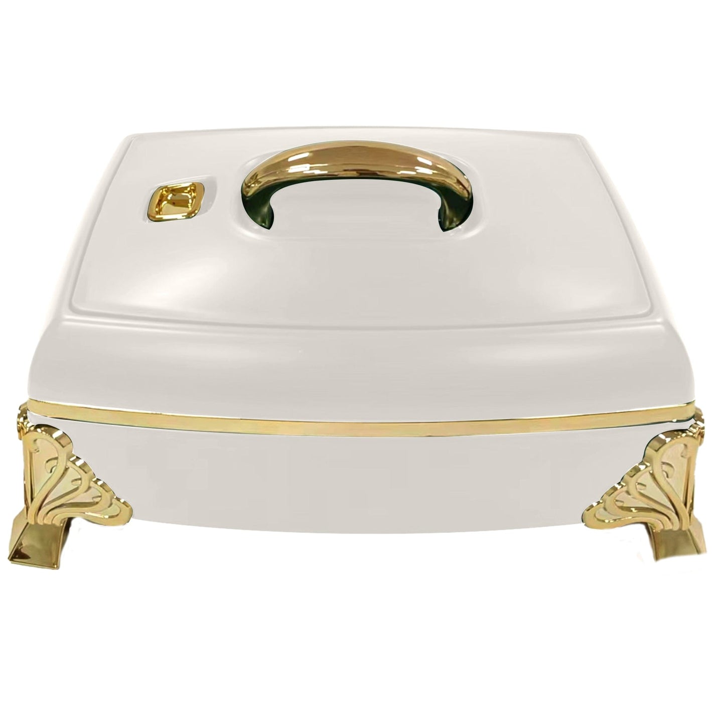 Prime Pick Luxury Rectangular Casserole 5.5L with Golden Legs & Handle