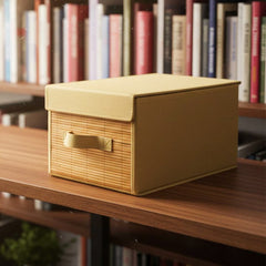 Foldable Bamboo Storage Box with Handle