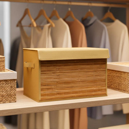 Minimalist Foldable Bamboo Storage Organizer