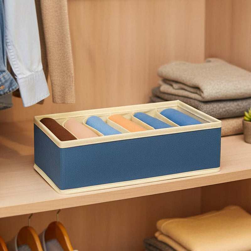Prime Pick 6 Compartment Underwear Storage Box