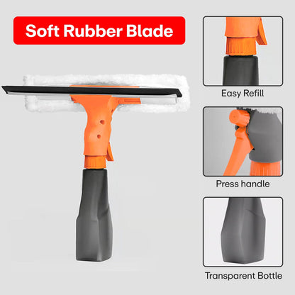 Prime Pick 3 in 1 Glass/Window Cleaner Tool with Spray Bottle