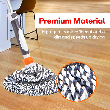 Prime Pick Self Wringing Microfiber Twist Mop Telescopic Handle
