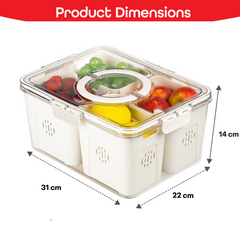 Prime Pick 4 Divider Strainer Organizer - High