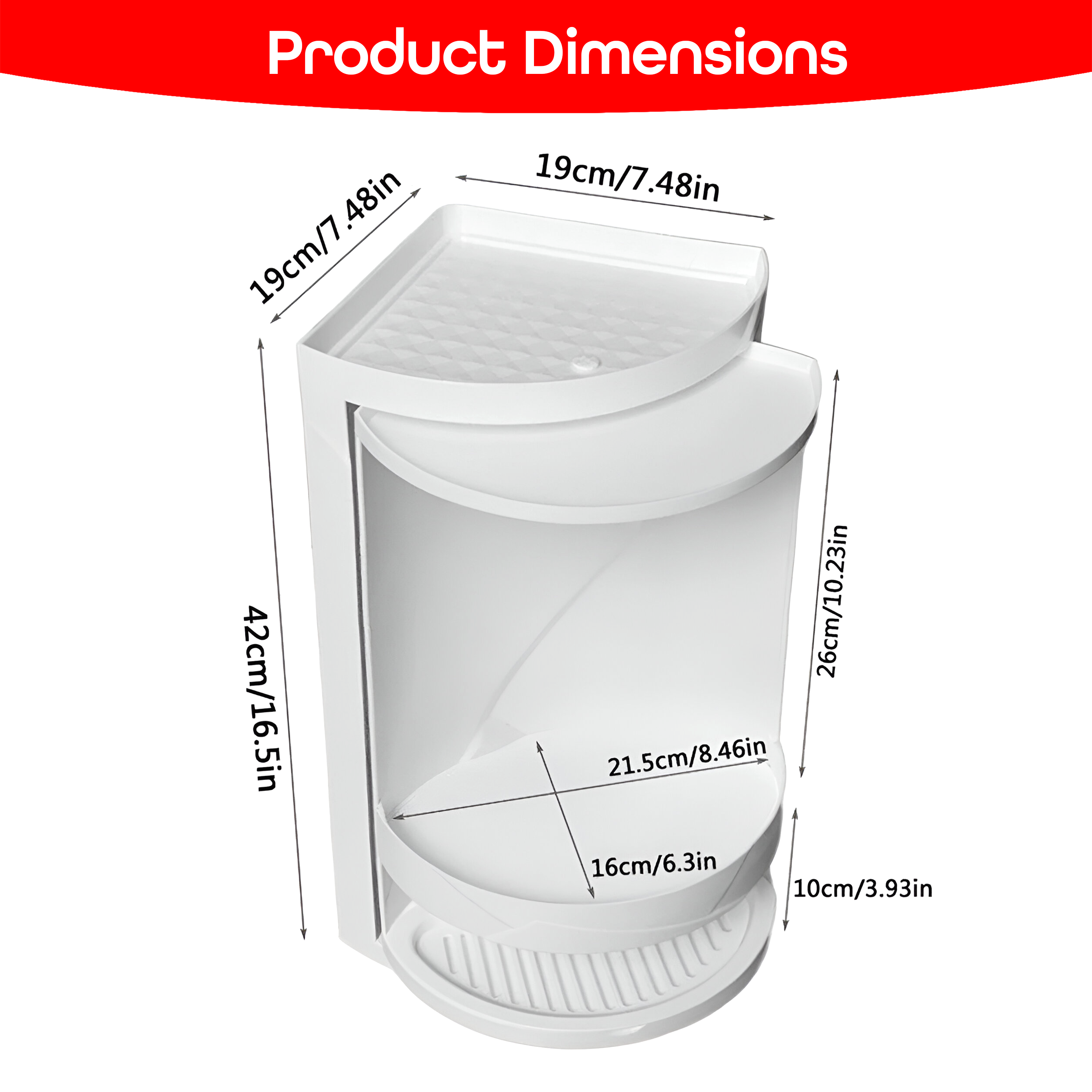 Prime Pick Bathroom Rotating  Shampoo Organizer