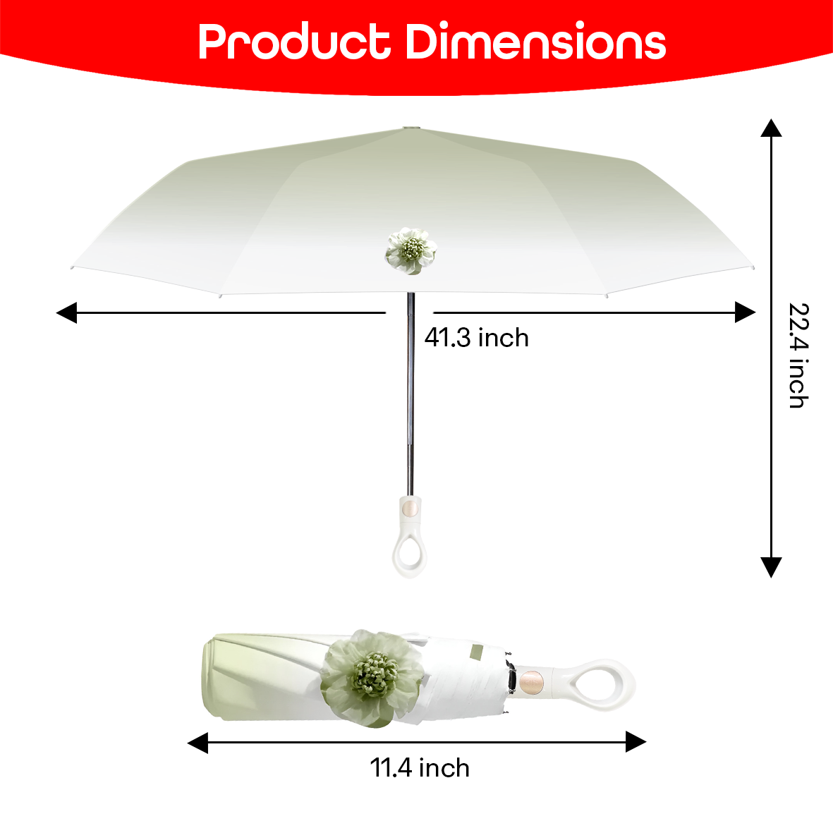 Prime Pick Mini Folding Umbrella With Flower designed