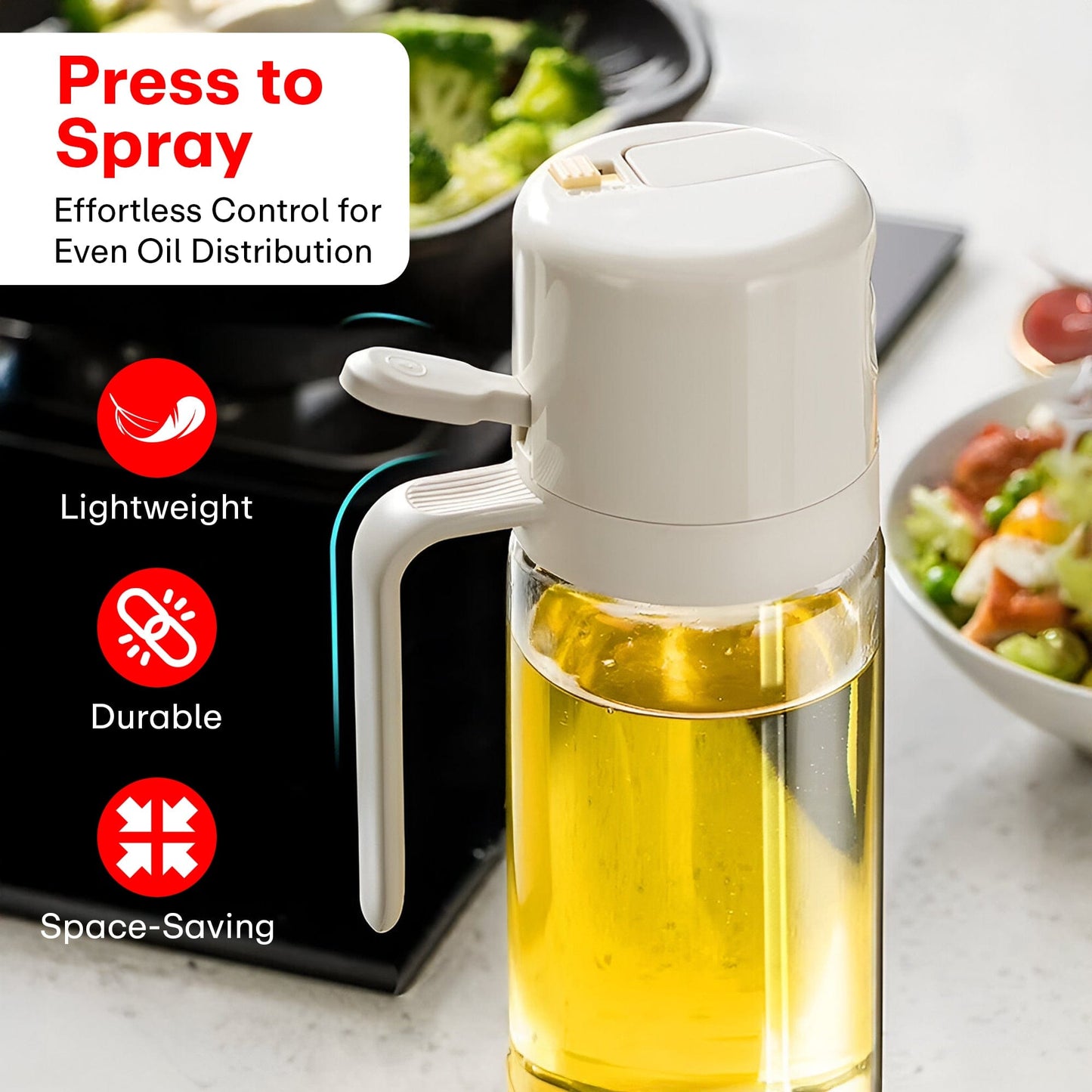 Prime Pick Oil Dispenser – 550ml White