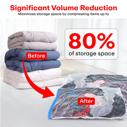 prime pick Vacuum Compression Storage Bags With Hand Pump pack of-15 4MEDIUM+4LARGE+5JUMBO+2XJUMBO
