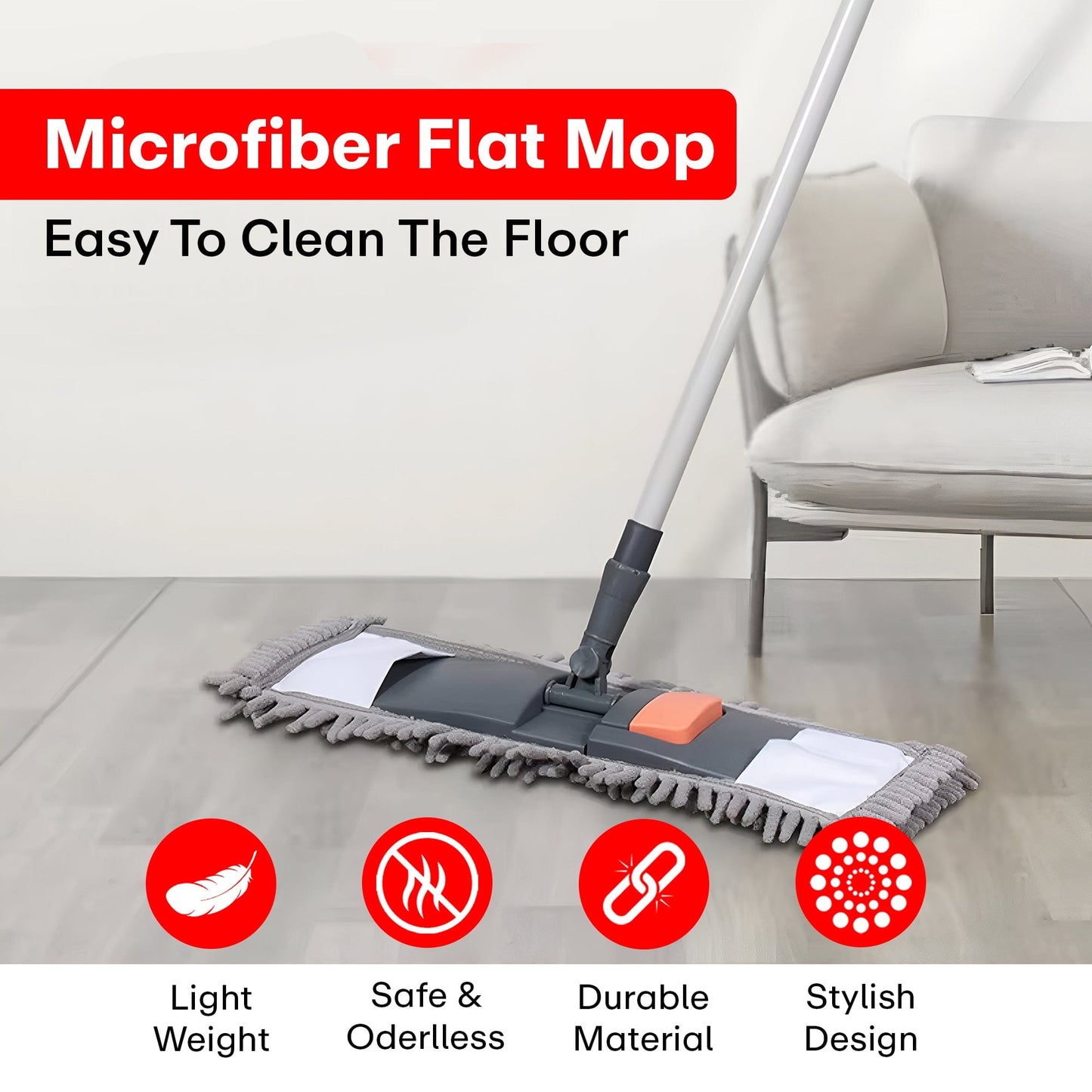 Prime Pick Flat Plastic Cotton Wet and Dry Floor Mop