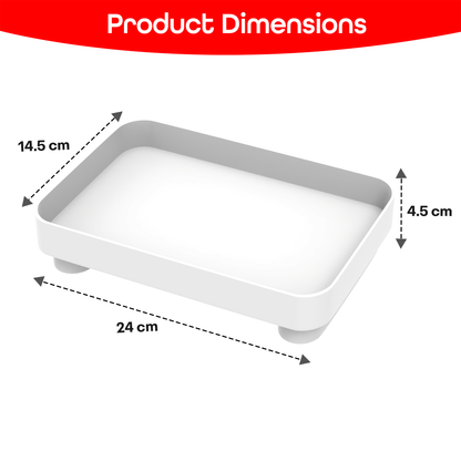 Prime Pick Rectangular Storage Tray (White)