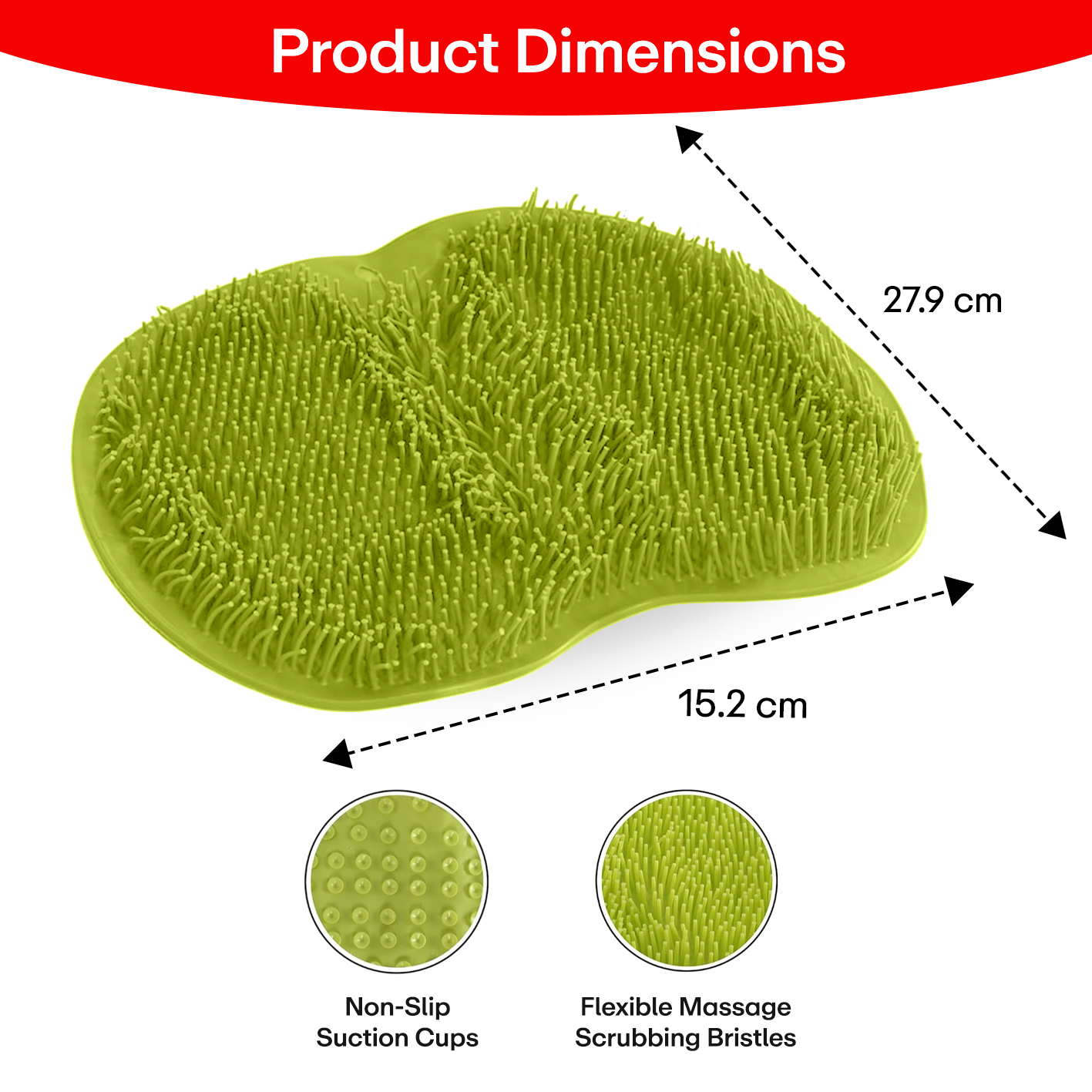 Prime Pick Shower Foot & Back Scrubber/Anti Slip Bathmat