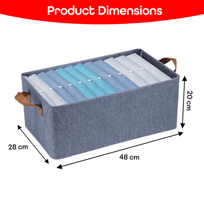 Prime Pick XL Oxford Cloth Organizer Durable Foldable Storage Box with Metal Frame