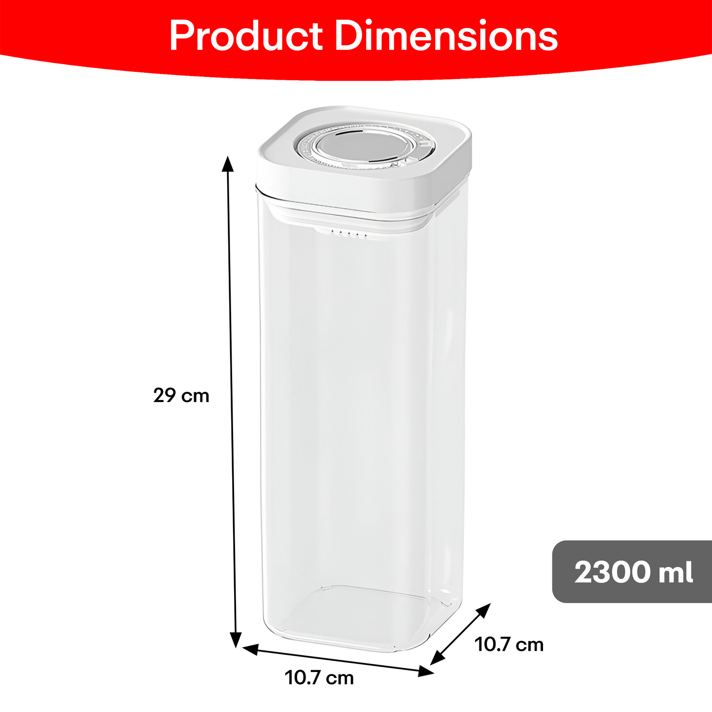 Prime Pick Air Tight Container For Kitchen Storage (2300 ML)