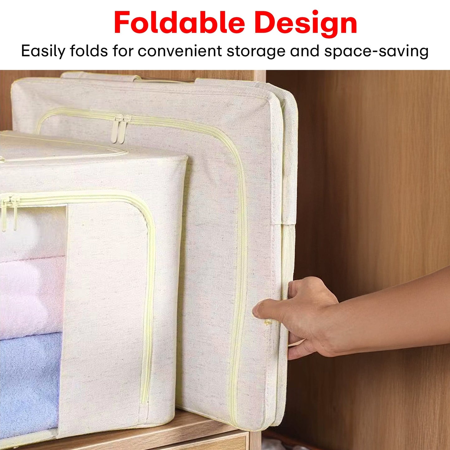 Prime Pick Cotton Jute Wardrobe Cloth Organizer