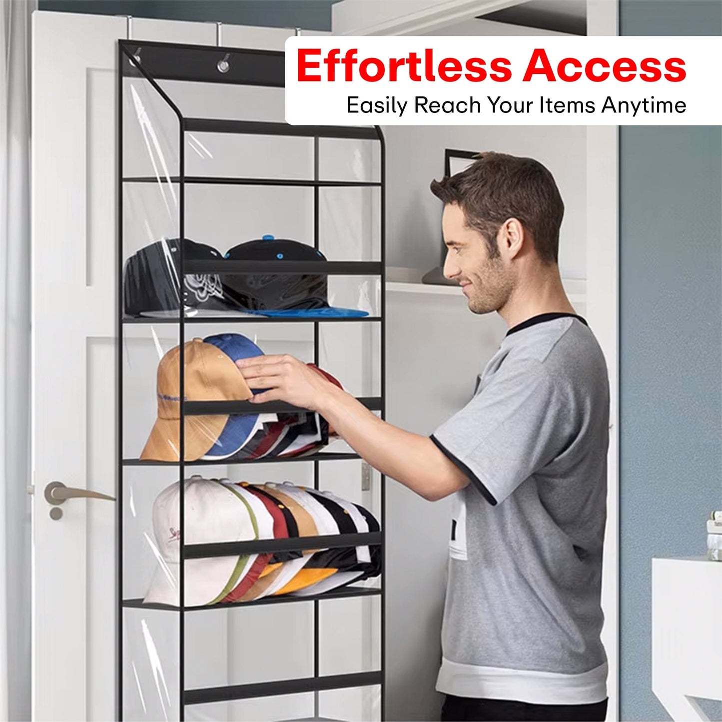 Prime Pick 6Layer Back Door Hanging Organizer Transparent