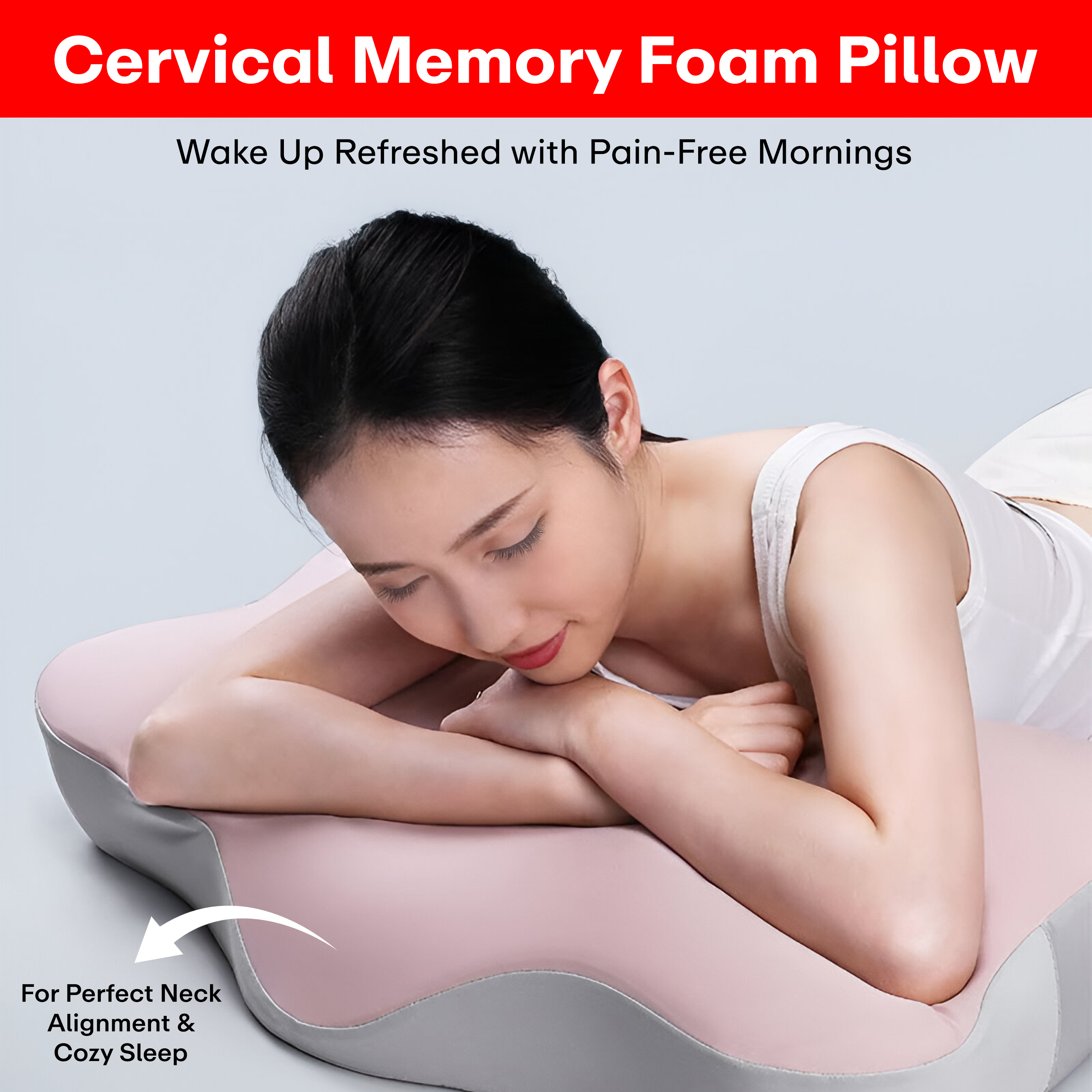 Prime Pick Spine Soothie Memory Foam Orthopedic Pillow