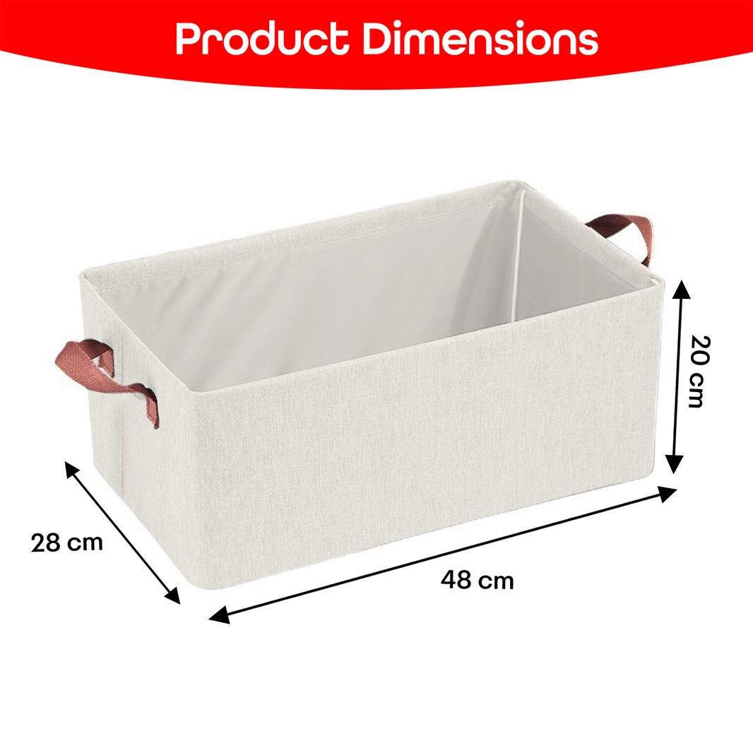 PRIME PICK XL Oxford Cloth Organizer Durable Foldable Storage Box with Metal Frame & Handles Breathable & Washable for Jeans T-shirts Socks Sweaters Pants Versatile Home Storage Solution