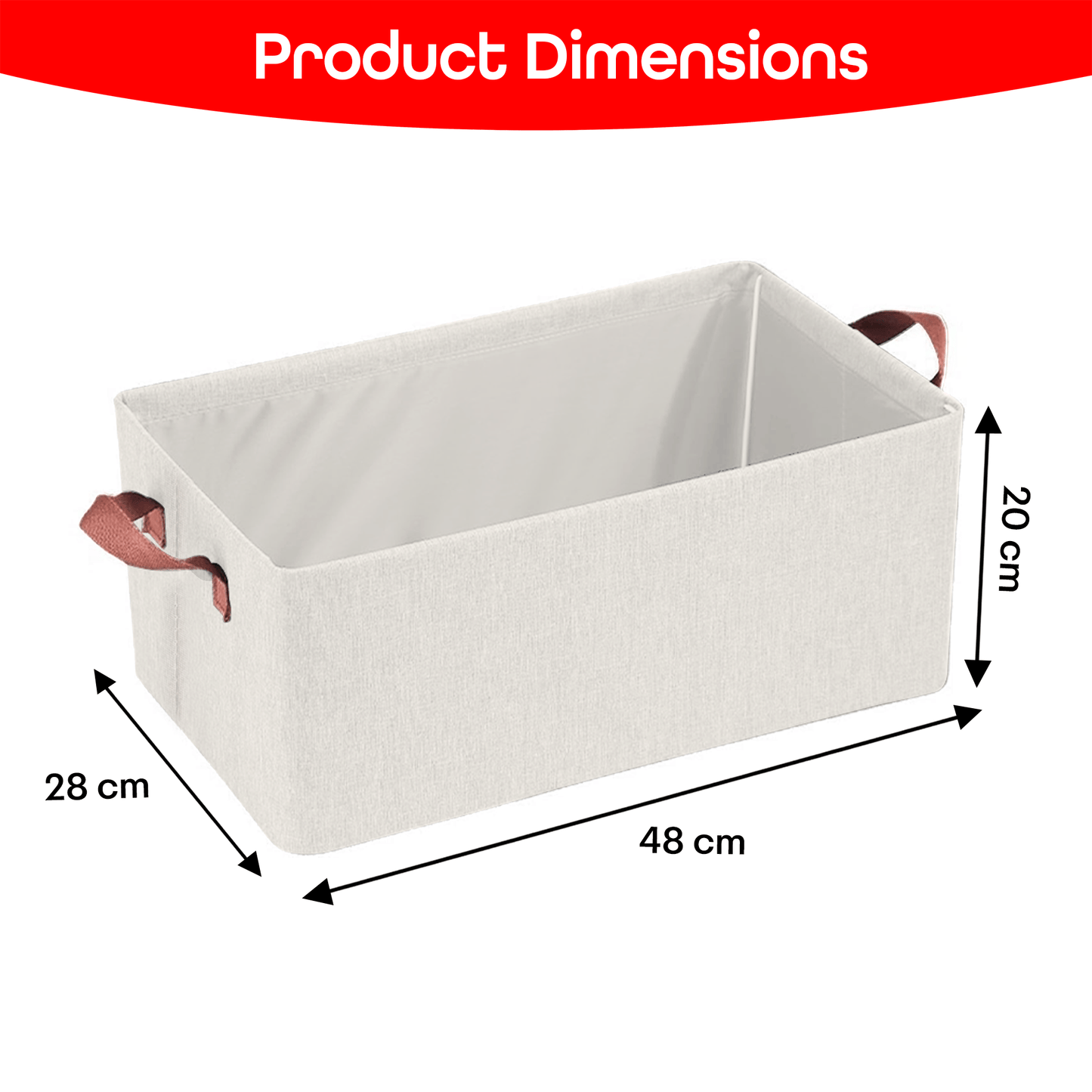 Prime Pick XL Oxford Cloth Organizer Durable Foldable Storage Box with Metal Frame
