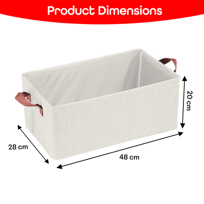 Prime Pick XL Oxford Cloth Organizer Durable Foldable Storage Box with Metal Frame