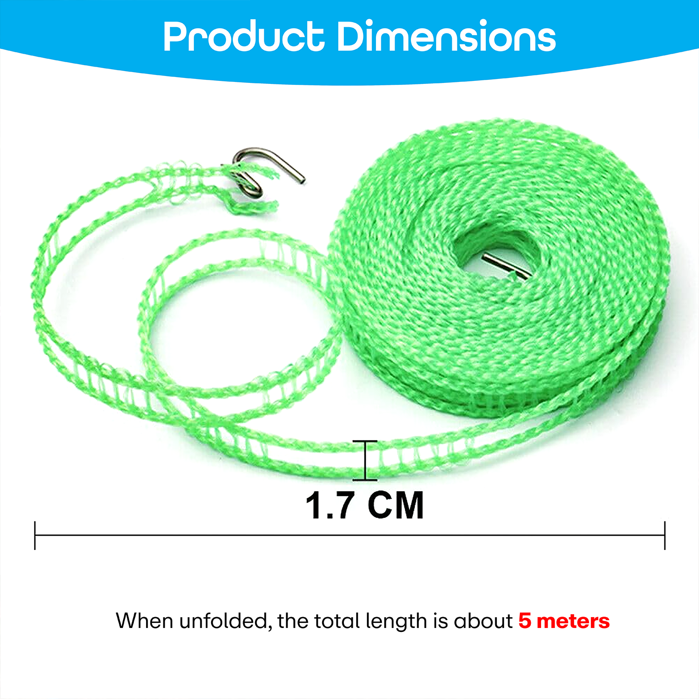 Prime Pick 5 Meters Windproof Anti-Slip Clothes Nylon Rope