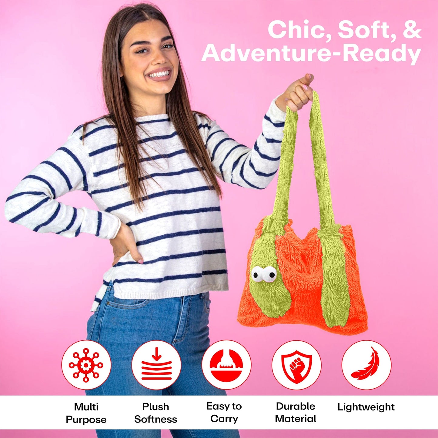 Prime Pick Terry Fur Shopper Bag