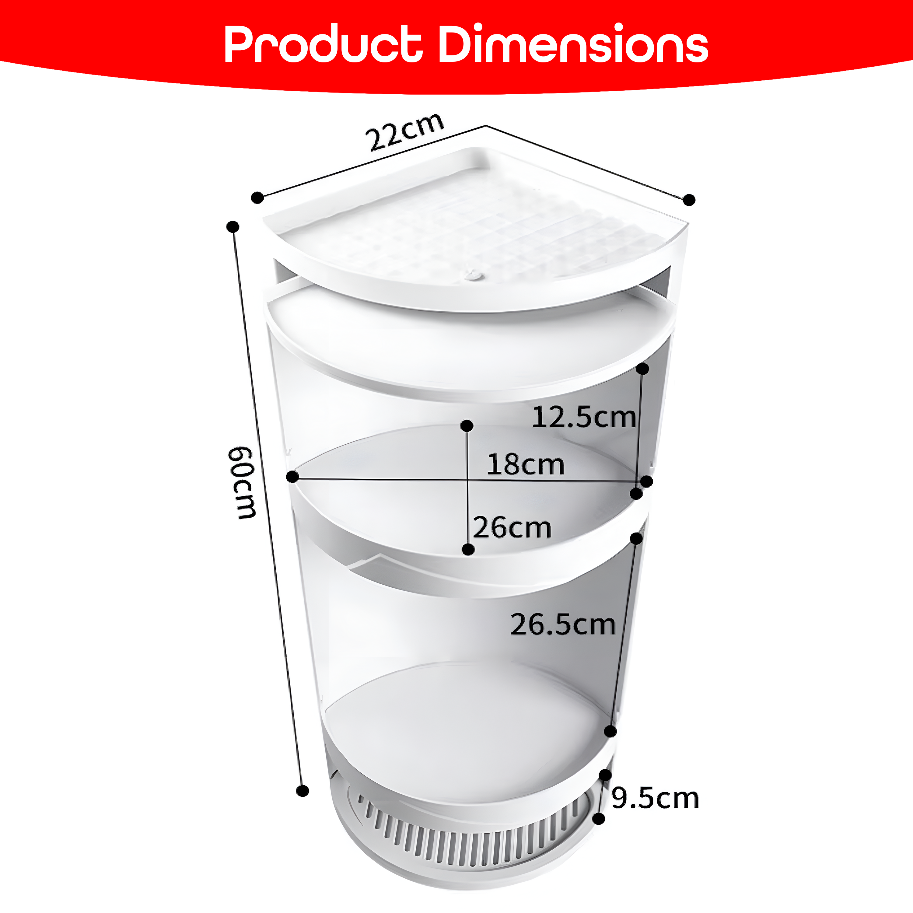 Prime Pick Bathroom Rotating  Shampoo Organizer