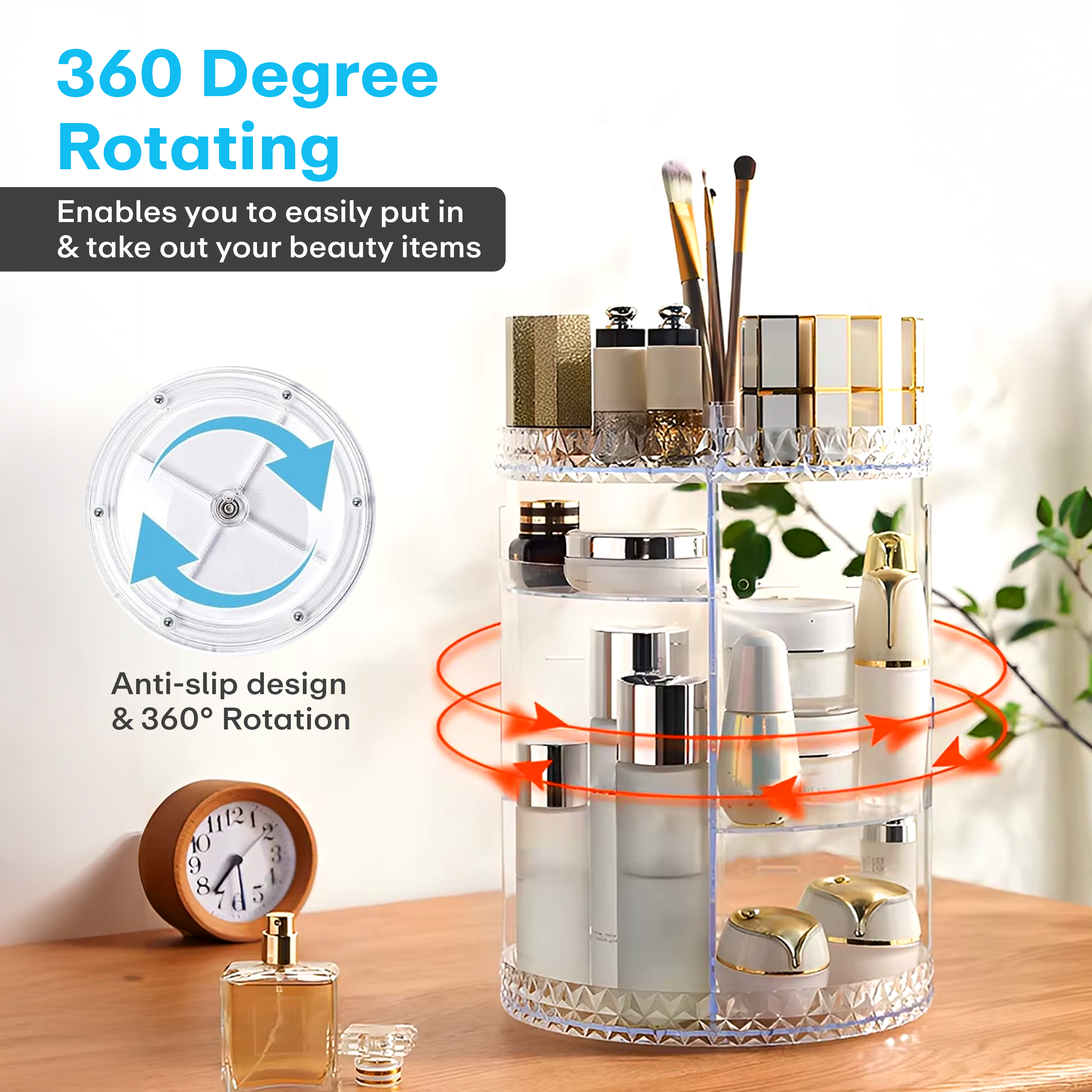 Prime Pick 360 Degree Rotating Cosmetic/Makeup Storage Organizer