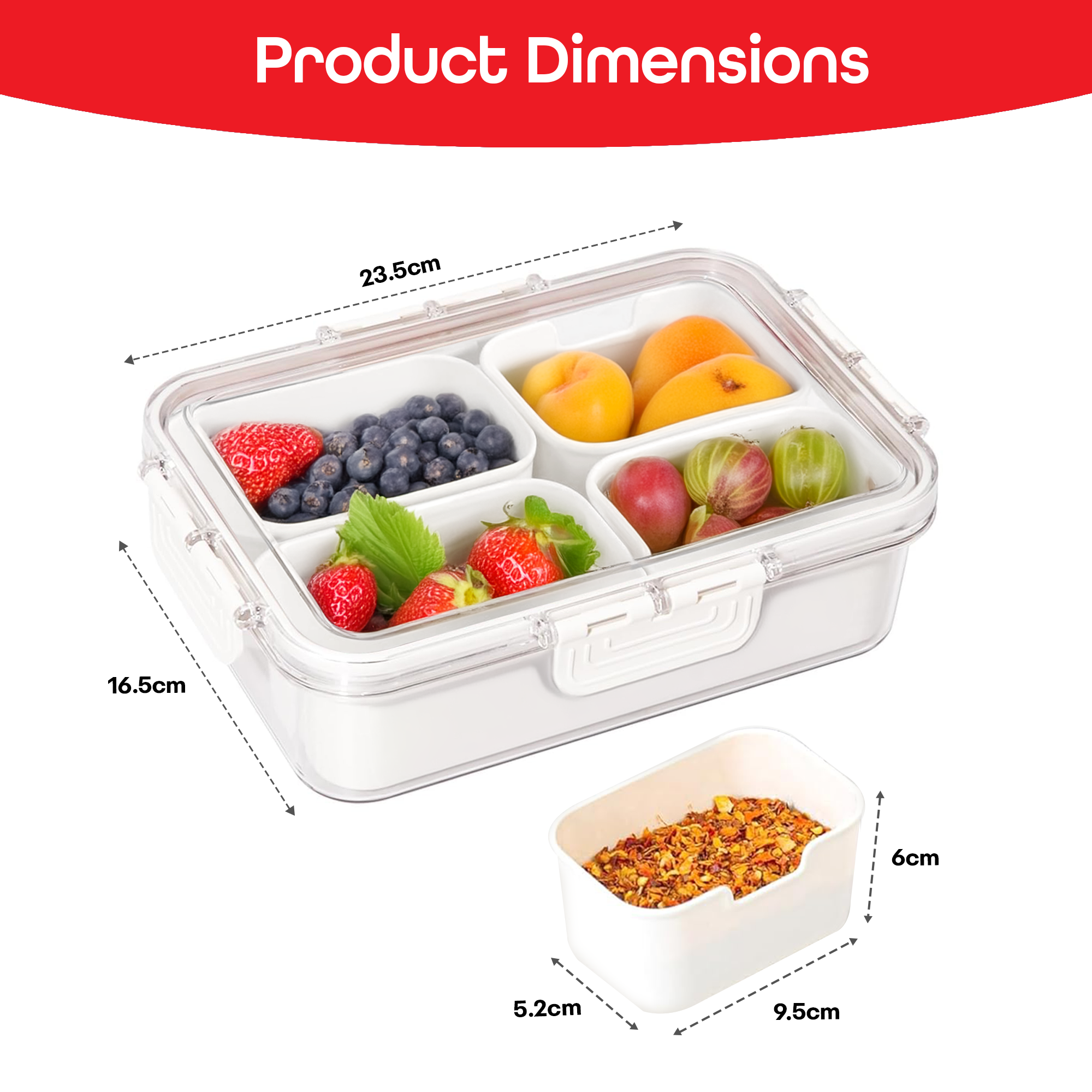 Prime Pick 4 Divider Spice Organizer