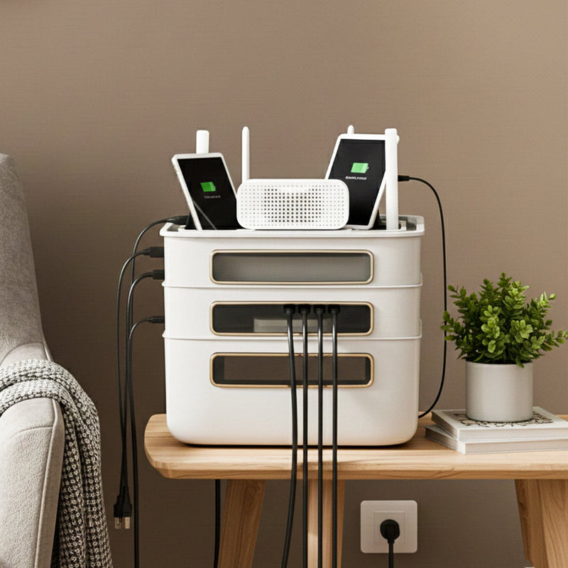 Prime Pick Acrylonitrile Butadiene Styrene Wifi Router Storage Box